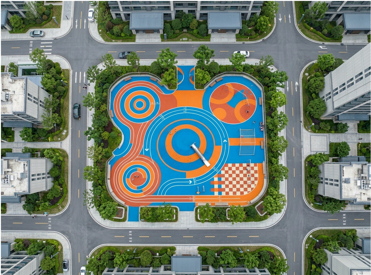 松原市硅PU篮球场EPDM塑胶跑道 - 价格